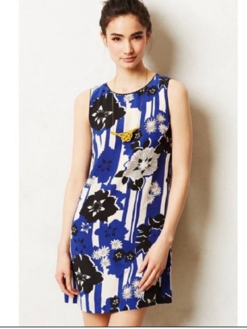 Maeve Anthropologie Canna Silk Shift Dress. 100% silk. Size 4.